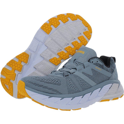 HOKA ONE ONE Mens Gaviota 2 Fitness Lace Up Running Shoes Gray 10.5 Medium (D)
