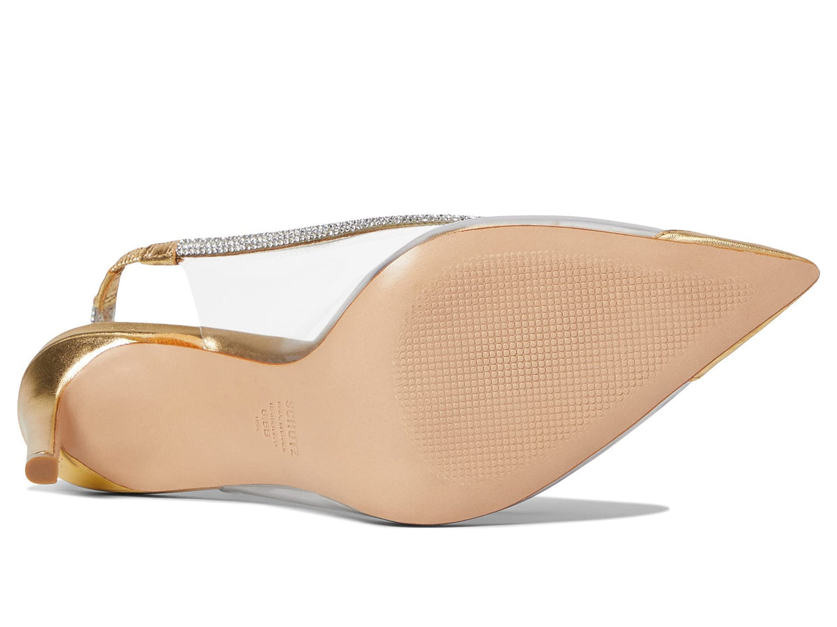 SCHUTZ Audrey 5 Ouro Claro Orchid/Transparente/Cristal