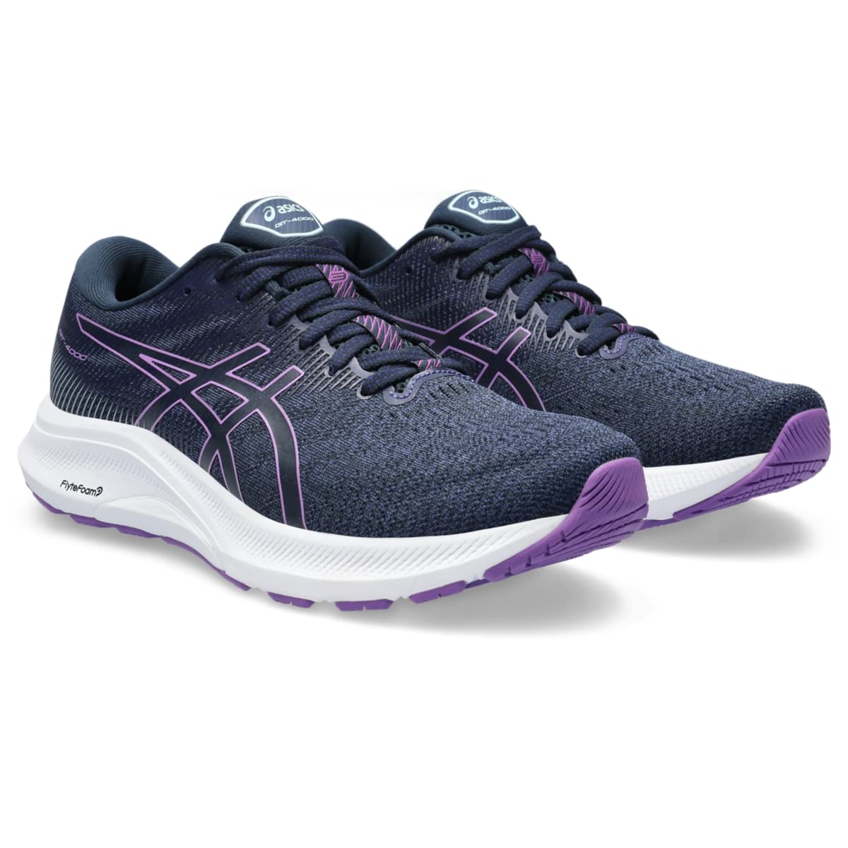 ASICS Women's GT-4000 3 Running Shoes, 6, French Blue/Cyber Grape