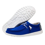 Hey Dude Men's Wally Sox Go Blue Size 12 | Men’s Shoes | Men's Lace Up Loafers | Comfortable & Light-Weight