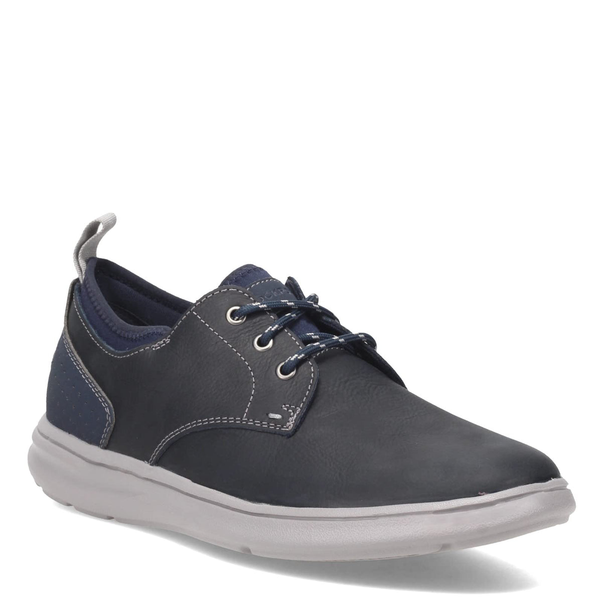 Rockport Men's Beckwith Plain Toe Oxford Sneaker, New Dress Blues Leather/Suede, 6.5 Wide