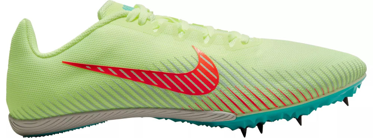 Nike Zoom Rival M 9 Mens Track Spike (Barely Volt/Hyper Orange, Numeric_14)