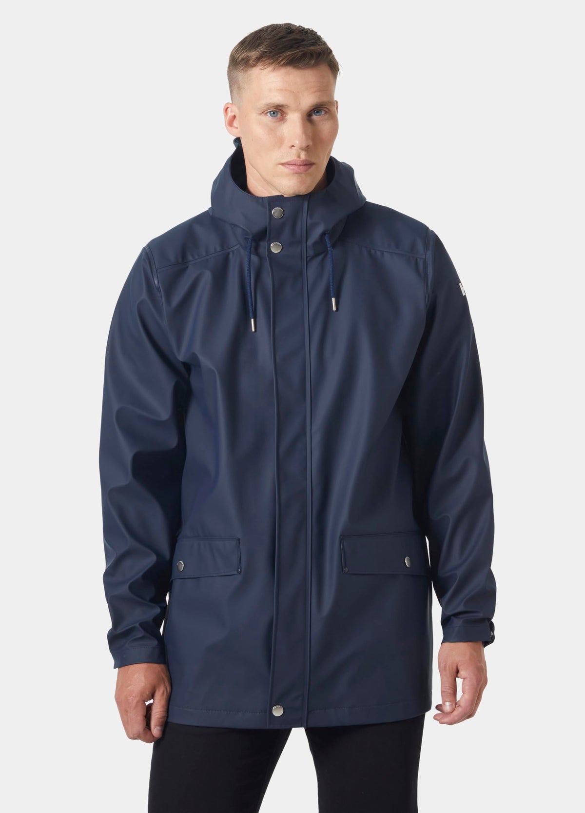 Helly Hansen Men's Moss Rain Coat, Navy, Medium