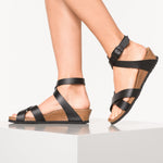 Papillio Women's Lola Ankle Strap Sandals, Black Noir Noir, 9.5