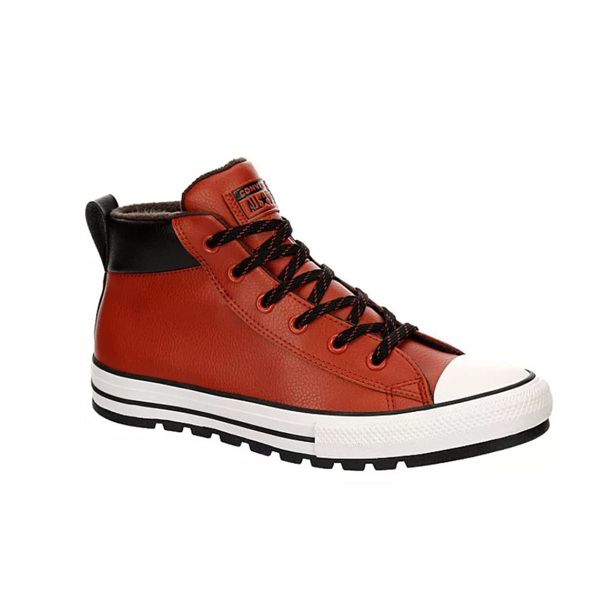 Converse Unisex Chuck Taylor All Star Street Lugged Mid Sneaker - Rugged Orange/Velvet Brown/Red 13