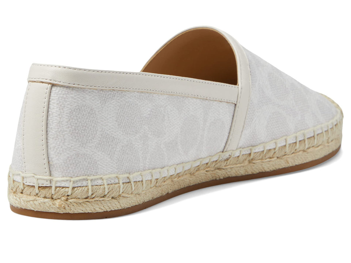Coach Collins Coated Canvas Espadrille White 8 B (M)
