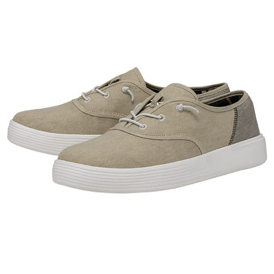 Hey Dude Conway Craft Linen White Men's Size 15 | Unisex Sneakers | Unisex Slip On Shoes | Comfortable & Light-Weight