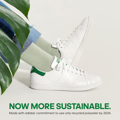 adidas Originals Men's Stan Smith (End Plastic Waste) Sneaker, White/White/Collegiate Navy, 8