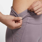 Nike Women's One Luxe Mid Rise 7/8 Laced Legging (Purple Smoke, X-Small)