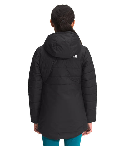 The North Face Girls' Reversible Mossbud Swirl Parka, TNF Black, XS