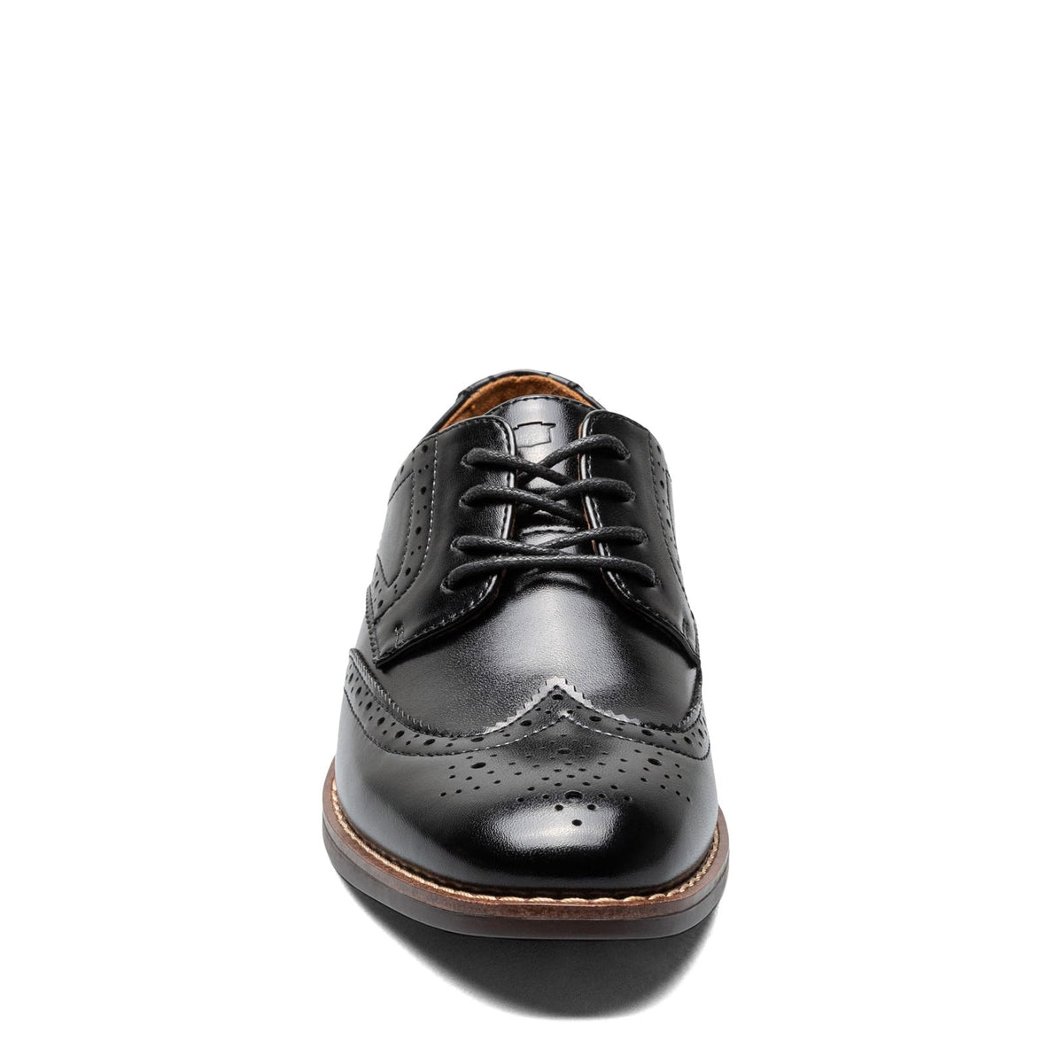 Florsheim Boy's, Rucci JR Wingtip Oxford - Little Kid & Big Kid 6 Big Kid Black