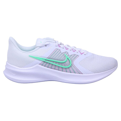 Nike Women's Downshifter 11 Stroke Running Shoe, White/Green/Lilac, 11