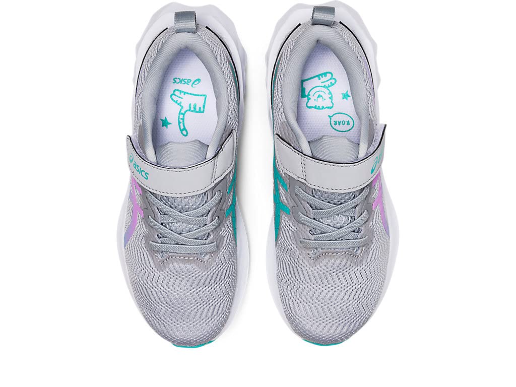 ASICS Girl's Novablast 2 PS (Toddler/Little Kid) Piedmont Grey/Lavender Glow 3 Little Kid M