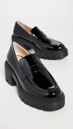 Stuart Weitzman Women's Soho Loafers, Black, 7.5 Medium US