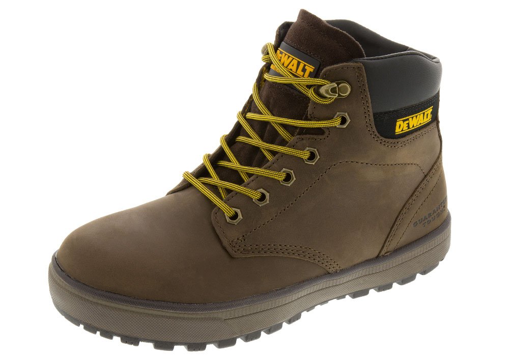DEWALT Plasma Men's Leather, Steel Toe, Safety Work Boot, Palm Brown, 7