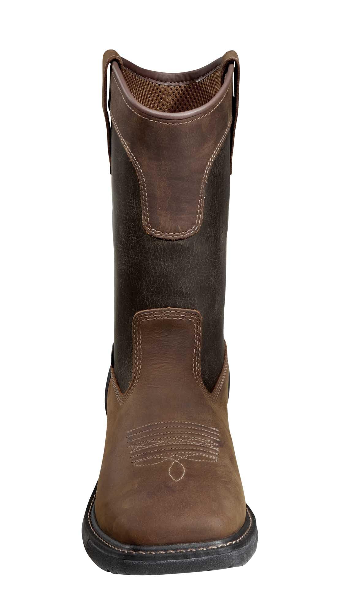 Carhartt Men's Montana 11" Waterproof Steel Square Toe Wellington 8.5 Wide Brown/Burnt Olive