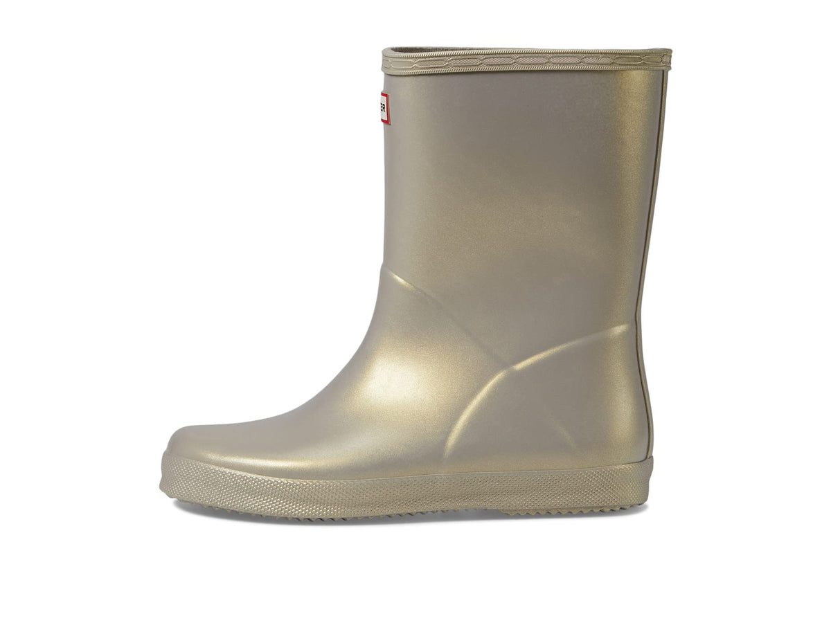 Hunter Little Kids Original First Classic Nebula Rain Boot, Pale Gold, 13