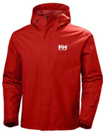 Helly Hansen Men's Seven J Waterproof Windproof Breathable Rain Jacket, 222 Alert Red, Small