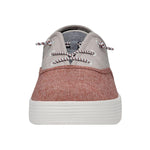 HEYDUDE Conway Craft Linen Red/White/Blue Men's Size 14 | Unisex Sneakers | Unisex Slip On Shoes | Comfortable & Light-Weight