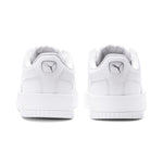 PUMA Women's Carina Leather Sneaker 9.5 Puma White-puma White-puma Silver