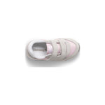 Saucony Baby Jazz Hook & Loop Sneaker, Grey/Pink/White, 12 US Unisex Little Kid