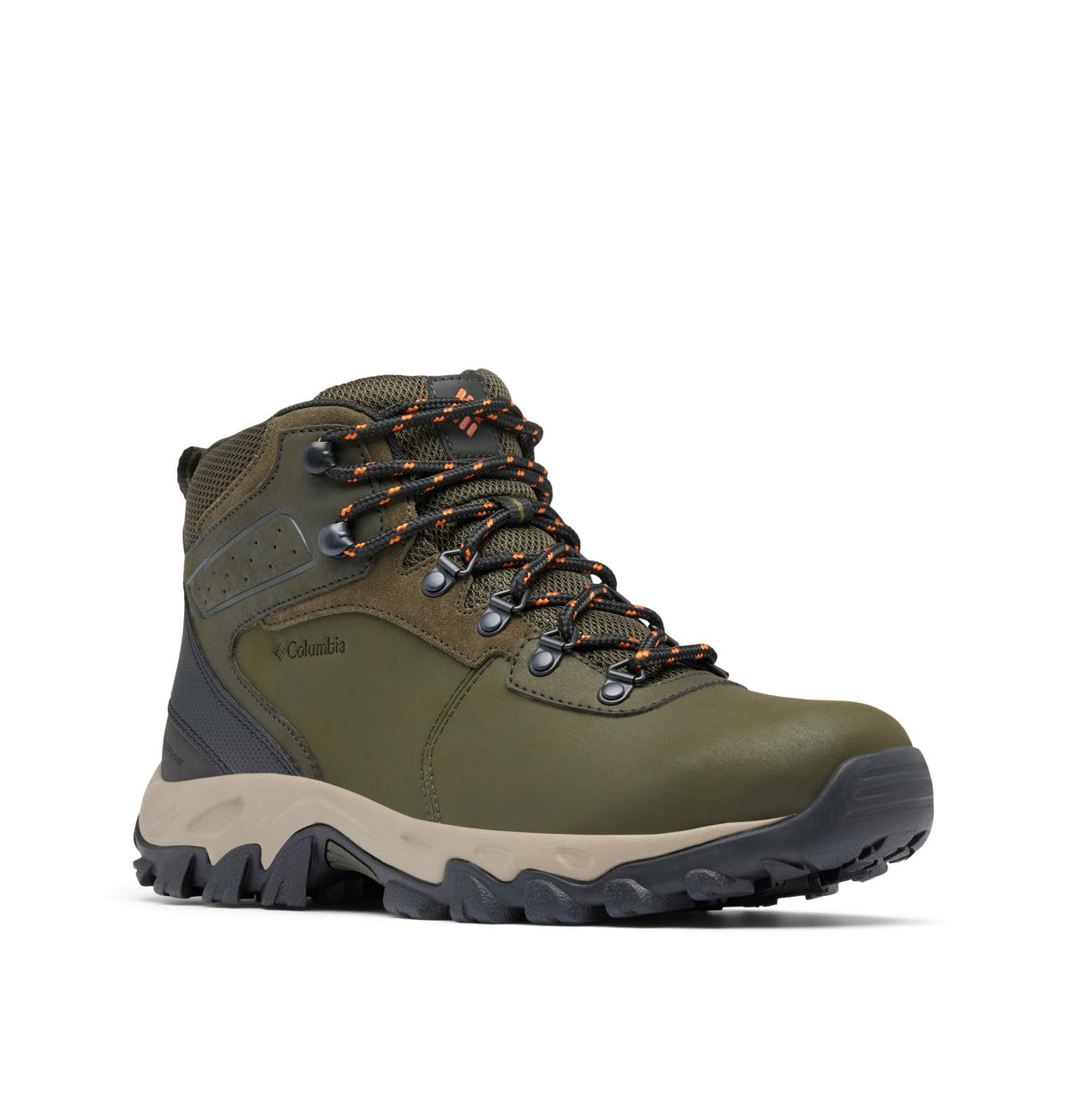 Columbia Mens Newton Ridge Plus II Waterproof Hiking Boot, Deep Olive/Desert Sun, 16 Wide