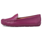 Coach® Marley Driver Women Loafers – Pebbled Leather Upper – Cushioned Footbed – Synthetic Lining – Gold Tone Deep Plum 8.5 B - Medium