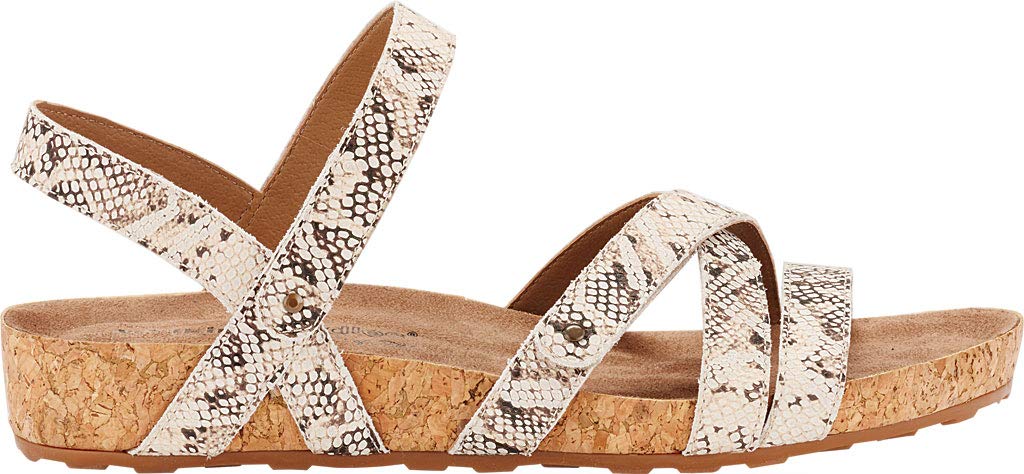 Walking Cradles Pool Natural Buffed Snake Print Leather/Cork Wrap 10 M (B)