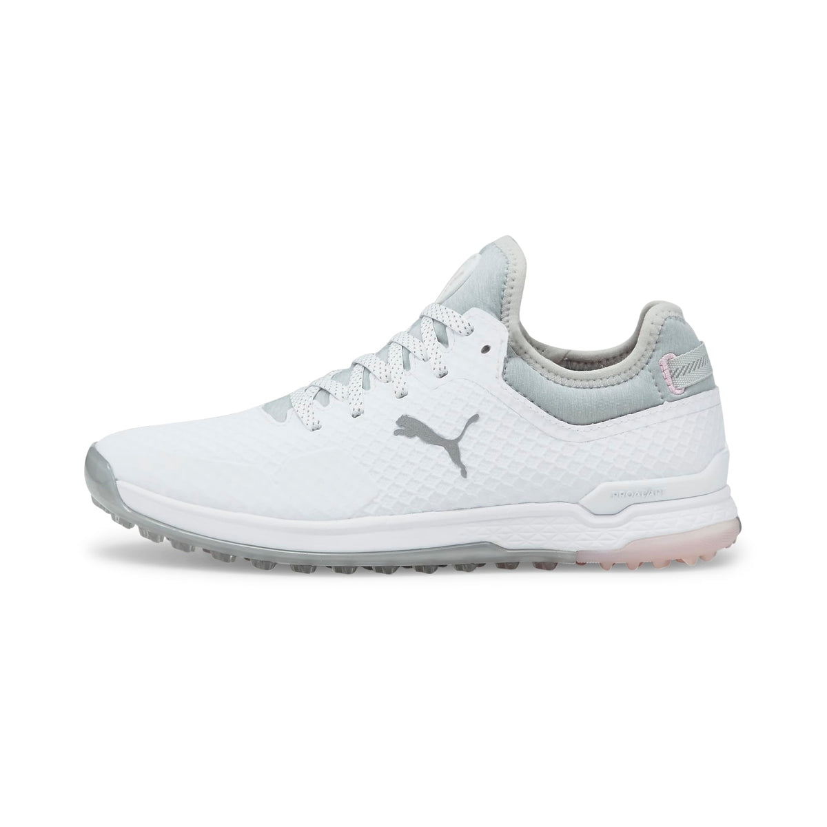 PUMA GOLF Women's Proadapt Alphacat Golf Shoe 12 Puma White-puma Silver-pink Lady