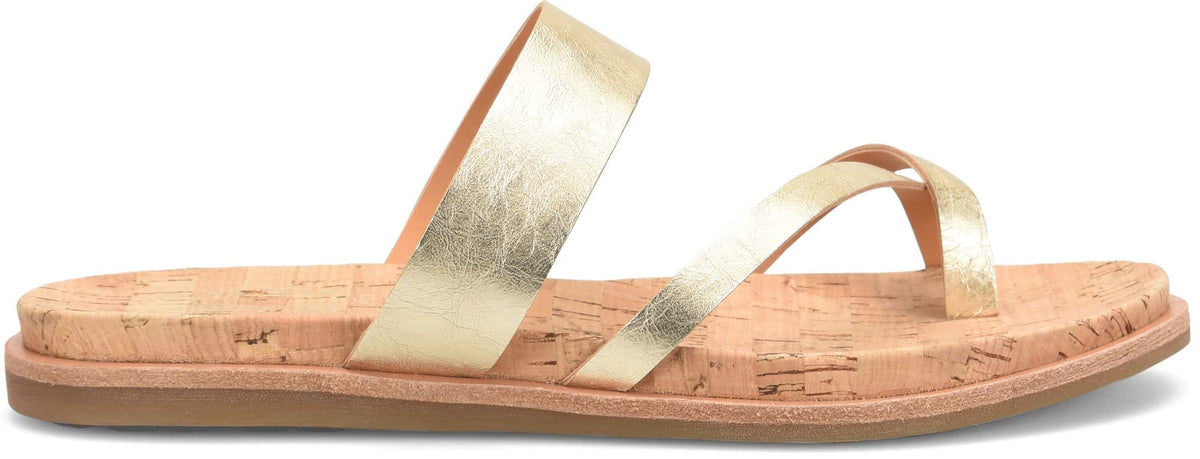 KORK-EASE Belinda Women's Flat Sandal, Light Gold (Platino), 7M US
