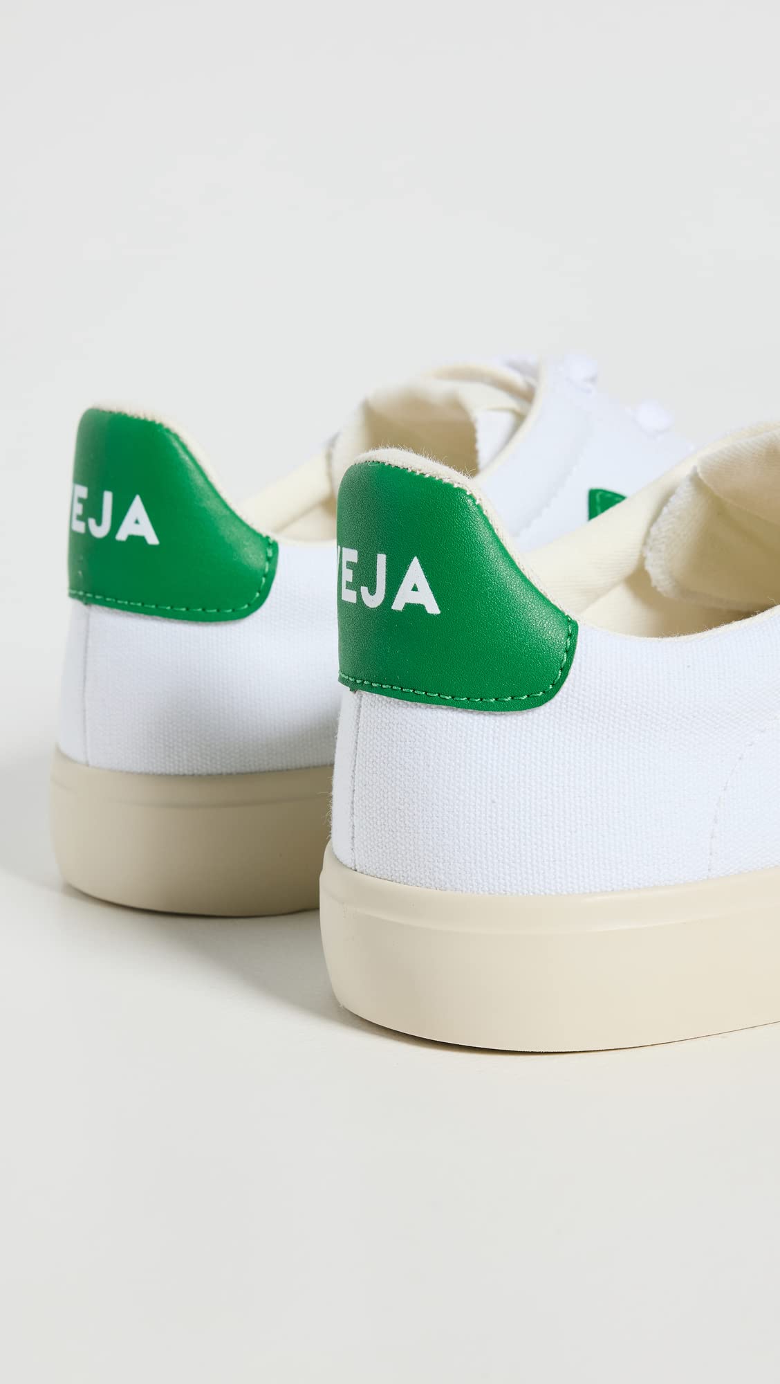 Veja Men's Campo Canvas Sneakers, White/Emeraude, 9.5 Medium US