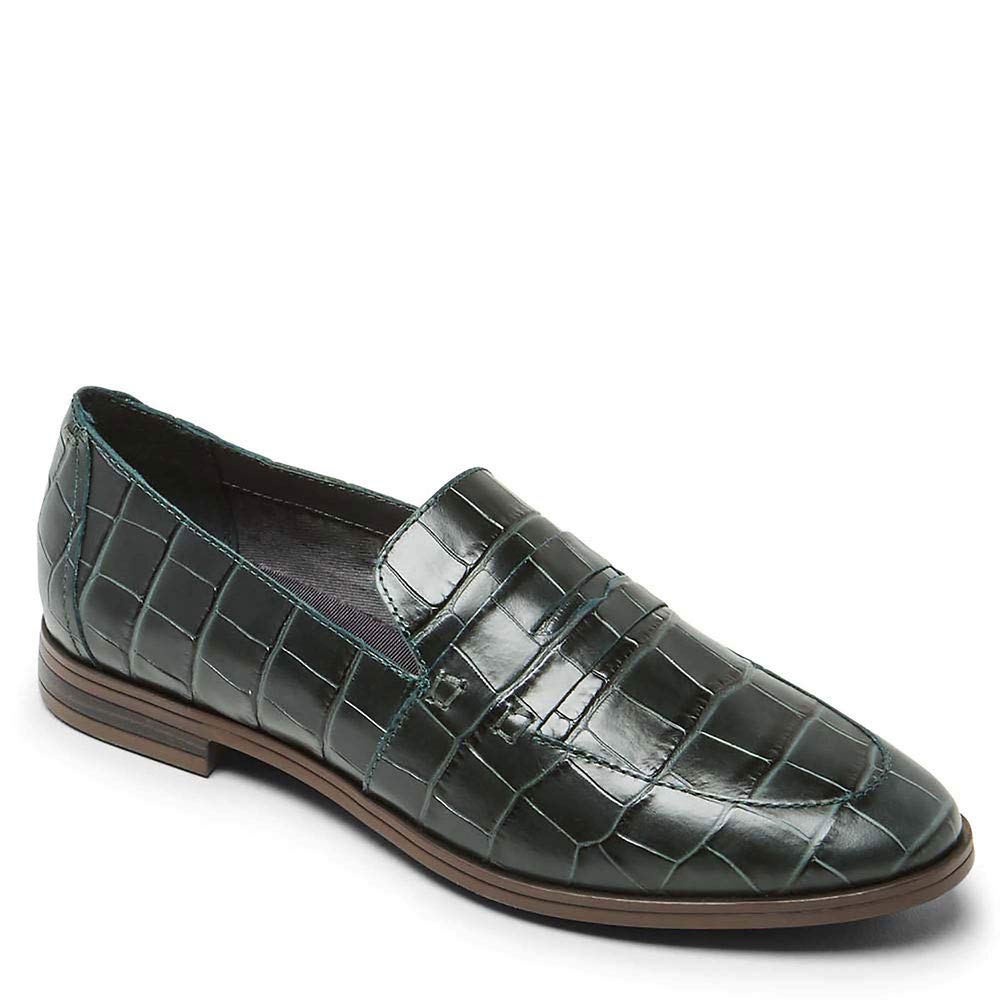 Rockport Perpetua Penny Hunter Green Croco 6 M (B)