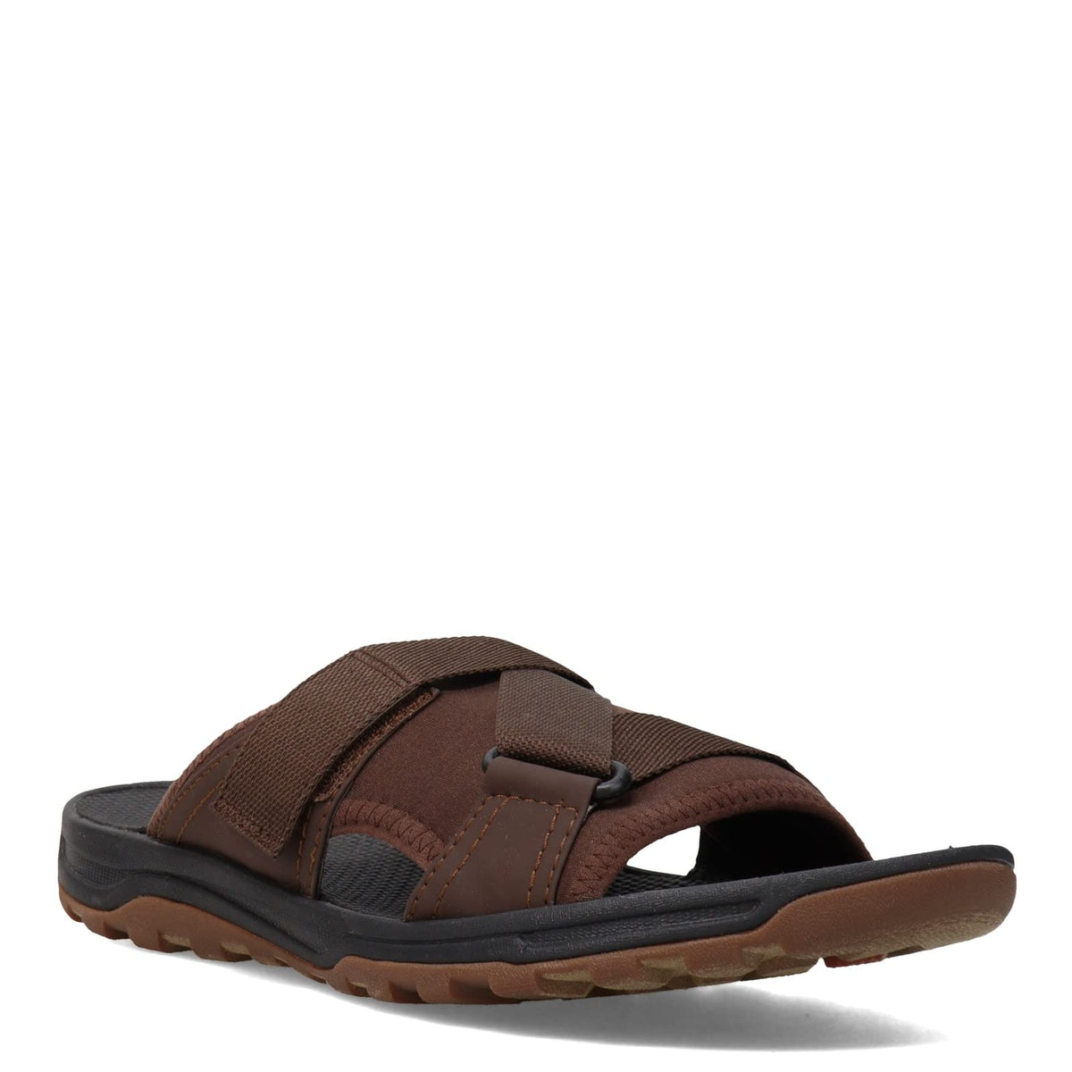 Rockport Men's Trail Technique Velcro Slide Sandal, Brown, 7 Wide