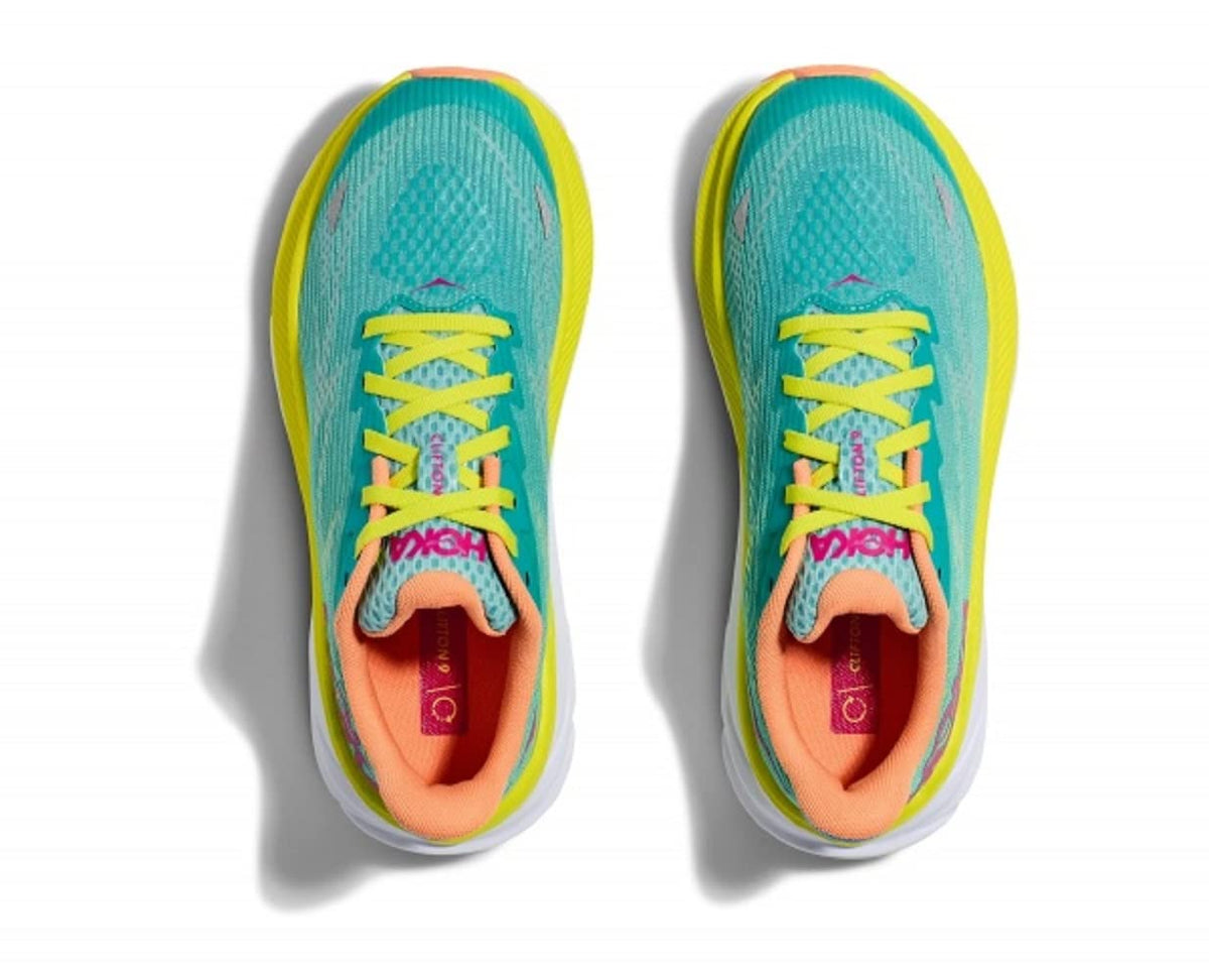 Hoka Clifton 9 (Big Kid) Sneaker, Cyclamen/Sweet Lilac, 5 US Unisex