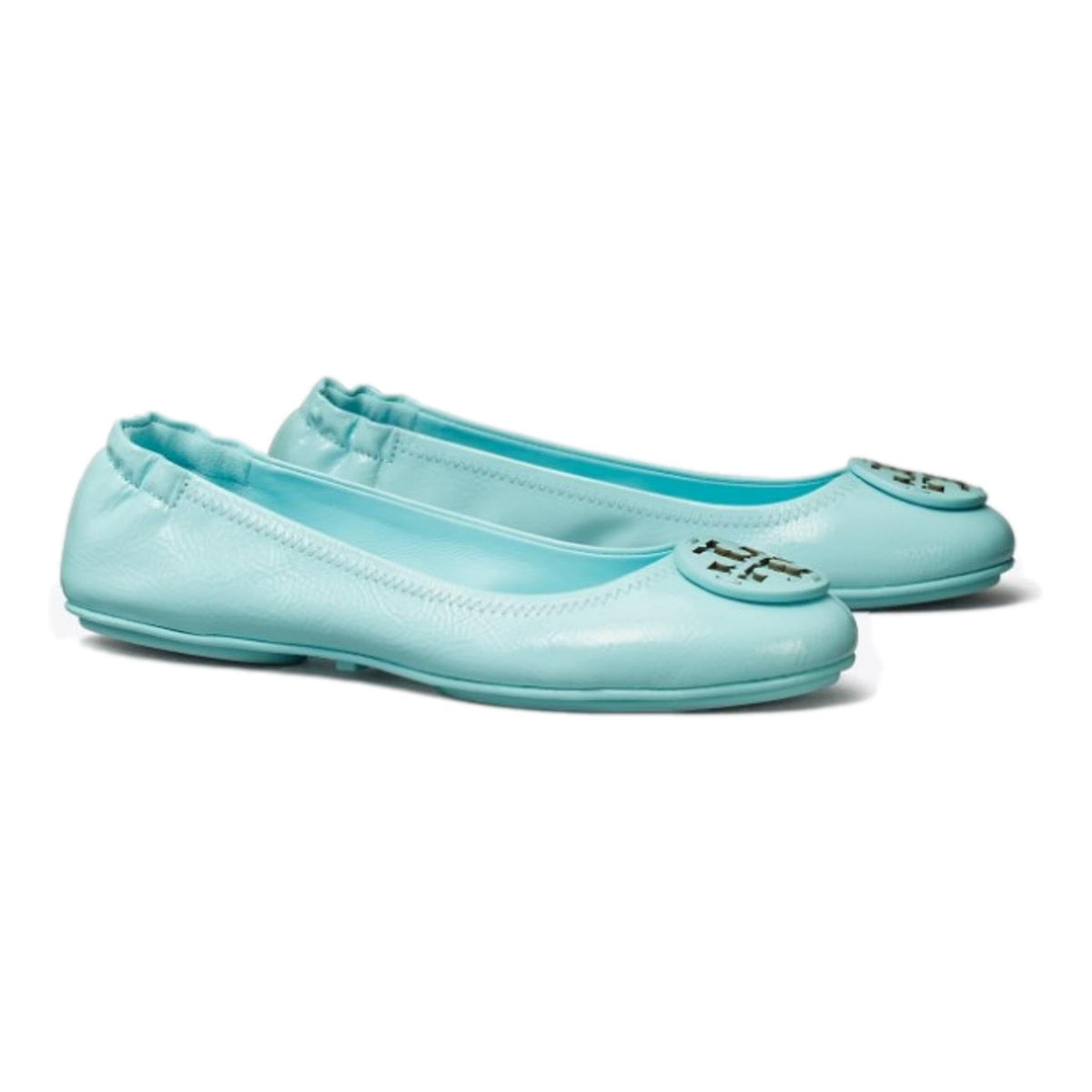 Tory Burch Minnie Travel Ballet, Soft Naplak Leather, Island Blue (9)