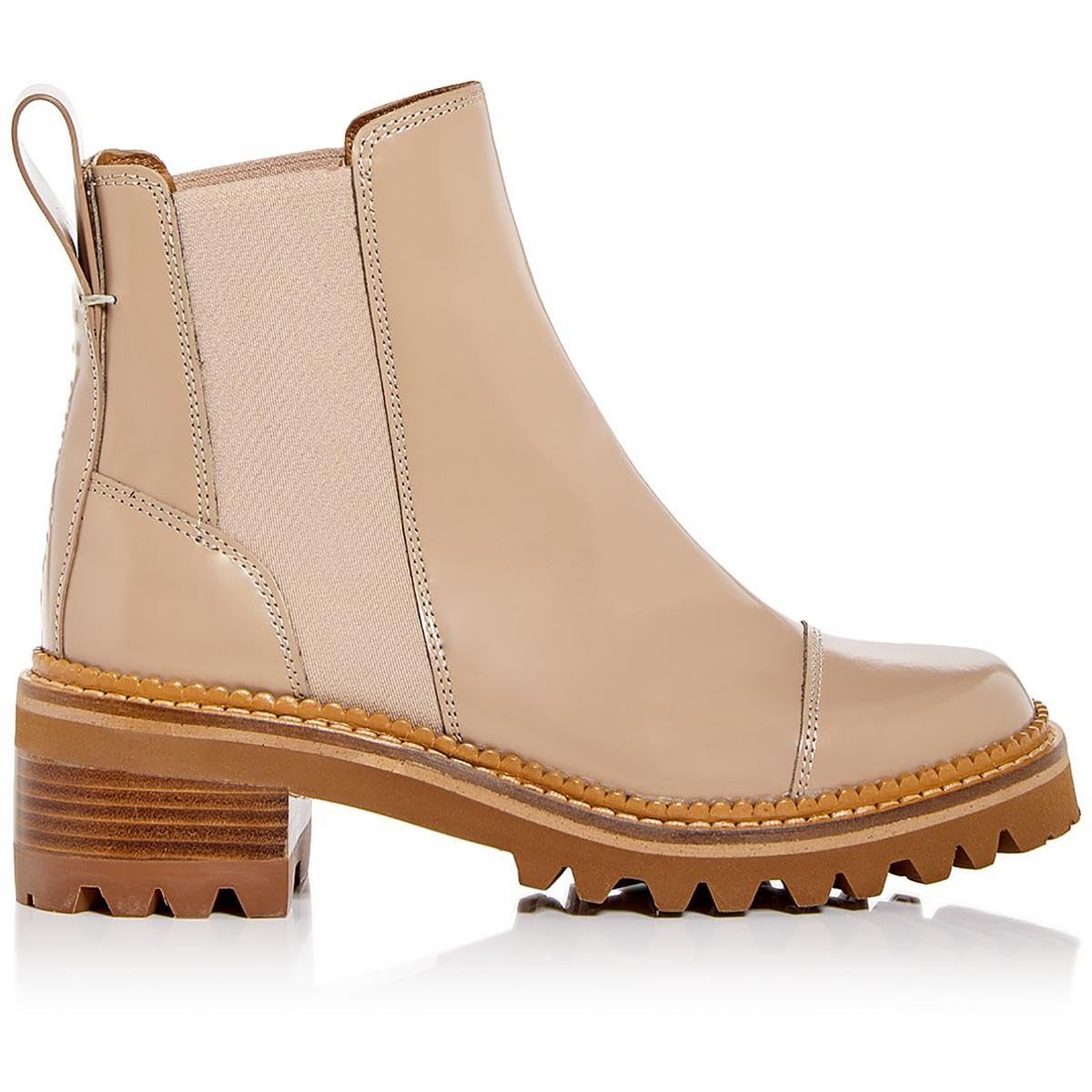 See by Chloe Mallory Ankle Boot Dark Beige EU 35.5 (US Women's 5.5) M