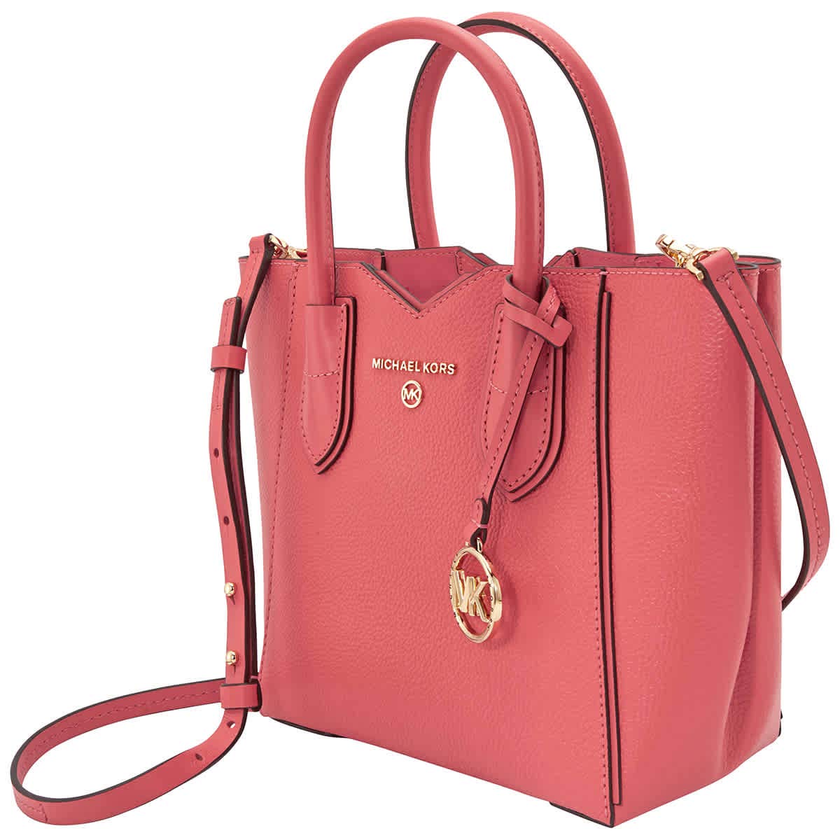 MICHAEL Michael Kors Mae Leather Small Messenger Crossbody Bag