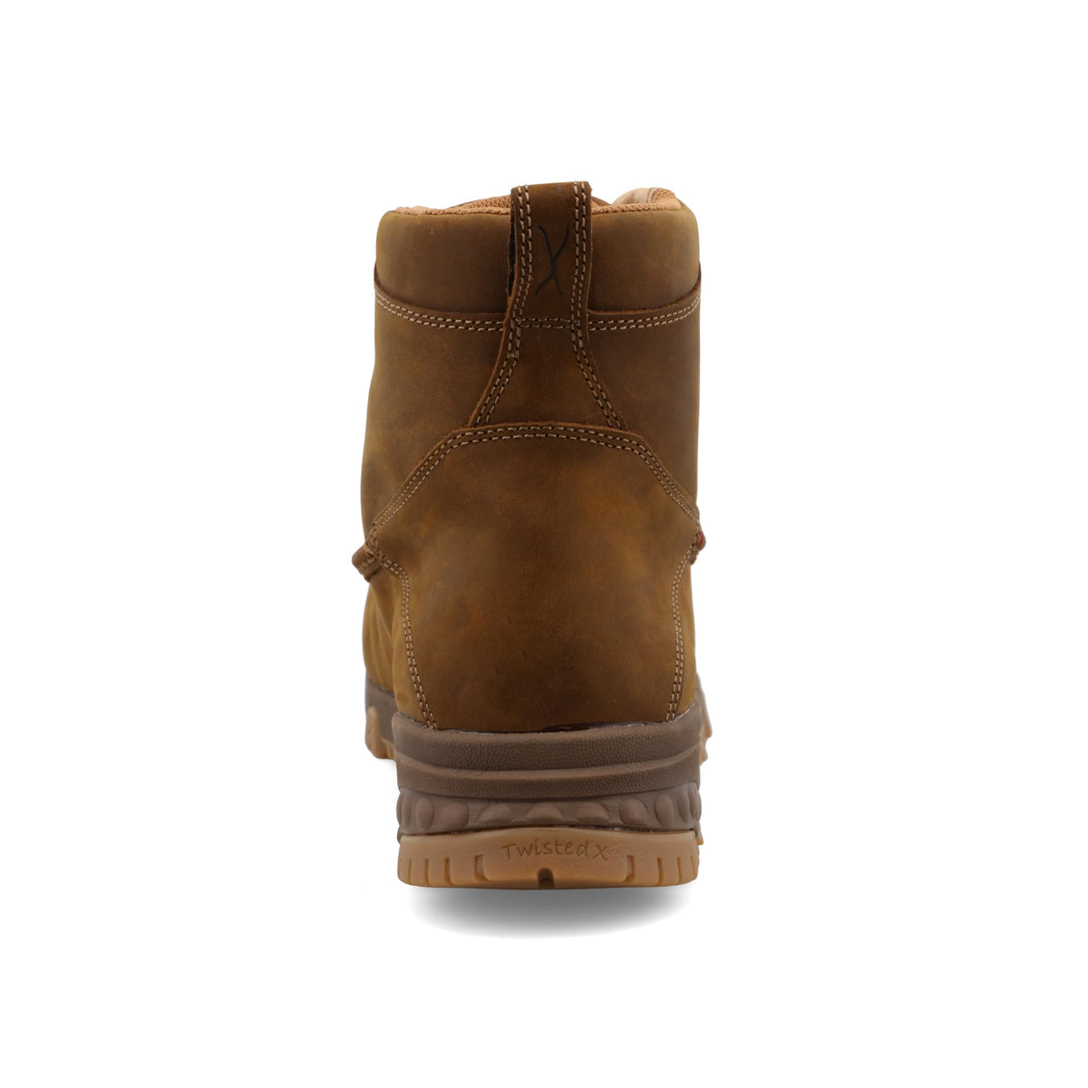 Twisted X Men's 6" Alloy Toe Cellstretch Work Boot - Steel Toe Work Boots Made with duraTWX® hybrid performance Leather, Air-mesh Lining, Compression EVA midsole, Rubber Outsole, Removable Footbed, and Composite Insole 8.5 Distressed Saddle