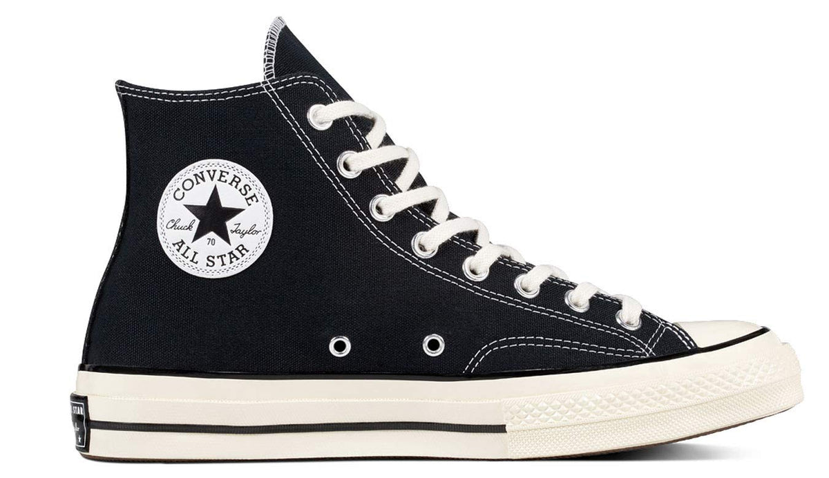 Converse Men's Chuck Taylor 70 Hi Top, Black/Black/Egret, Size 4.5