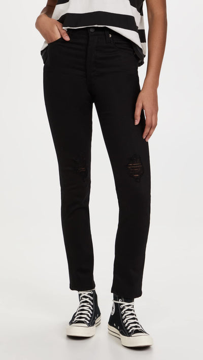 AG Adriano Goldschmied Women's Alexxis Slim Jeans, Blackboard, 28
