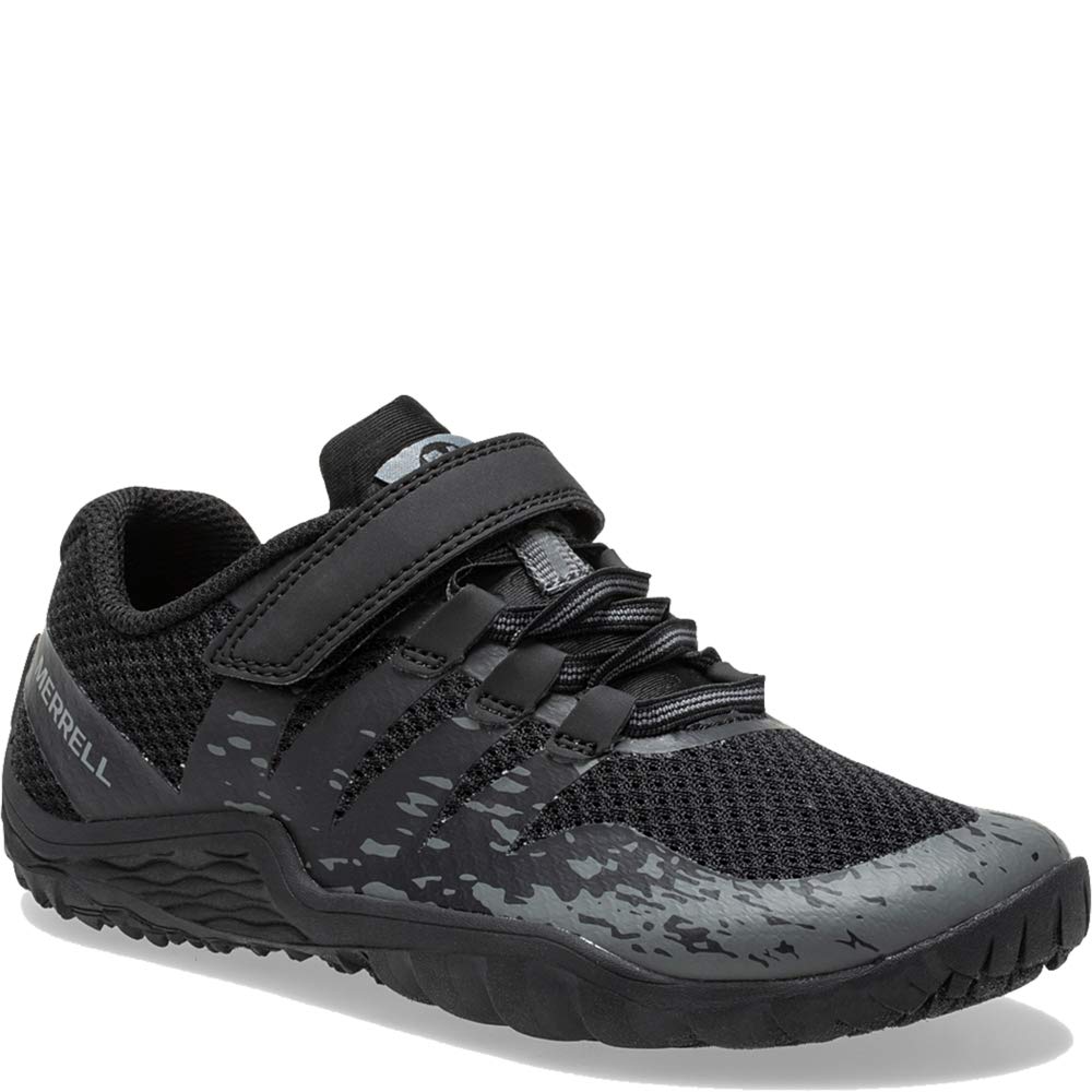 Merrell Trail Glove 5 Alternative Closure Hiking Sneaker, Black, 1.5 US Unisex Big Kid