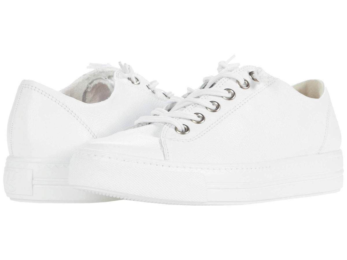 Paul Green Hadley Sneaker White Silver Mc Leather at 4.5 (US Women's 7) M