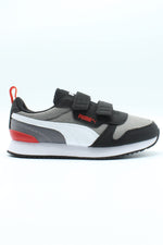 PUMA R78 Hook and Loop (Little Kid) Steel Gray/Puma White/Puma Black 13.5 Little Kid M