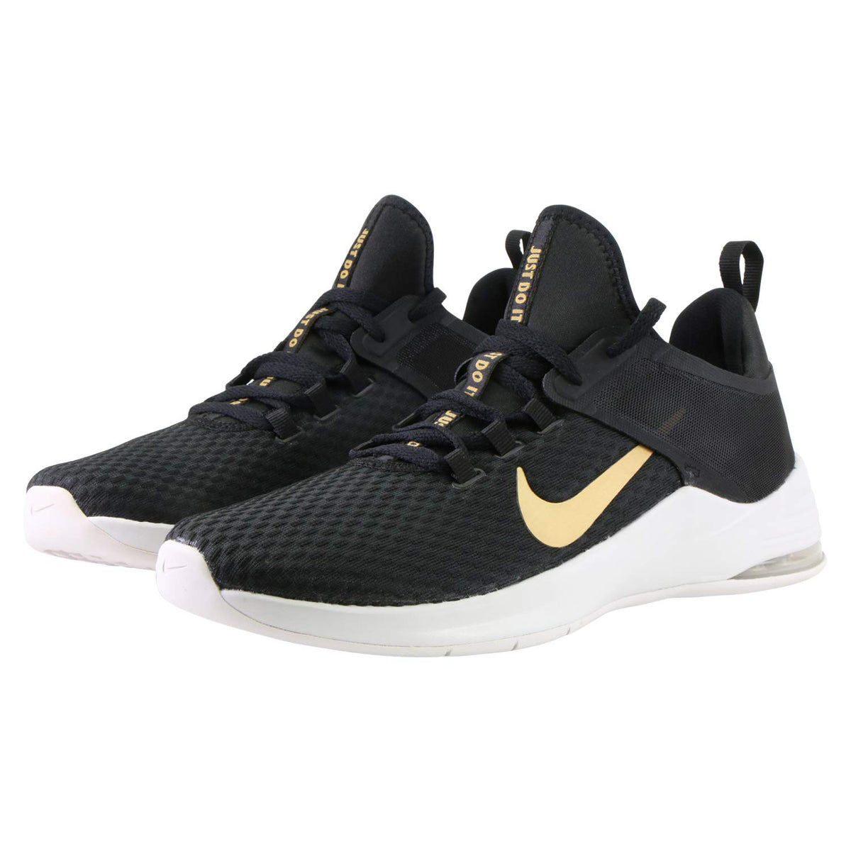 Nike Women's Air Max Bella Trainer 2 Sneaker, Black/Metallic Gold-vast Grey, 12