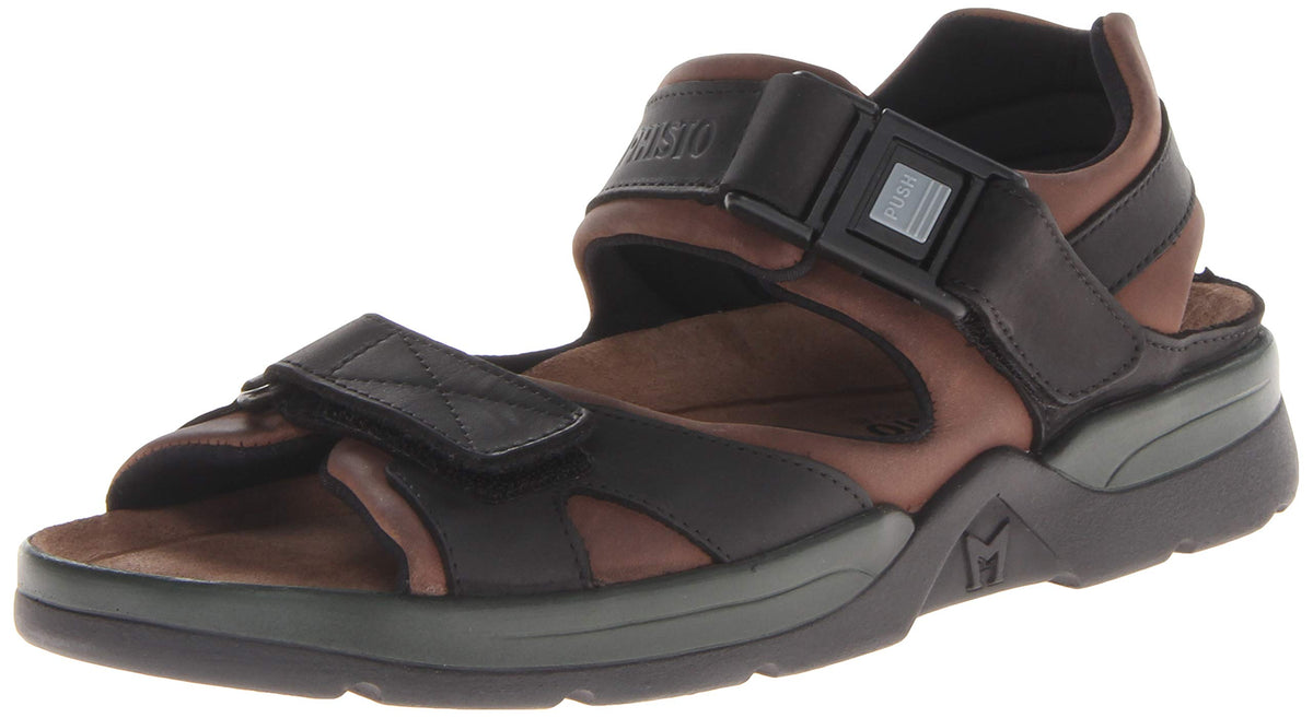 Mephisto Men's Shark Fit Sandal,Dark Brown,12 M US