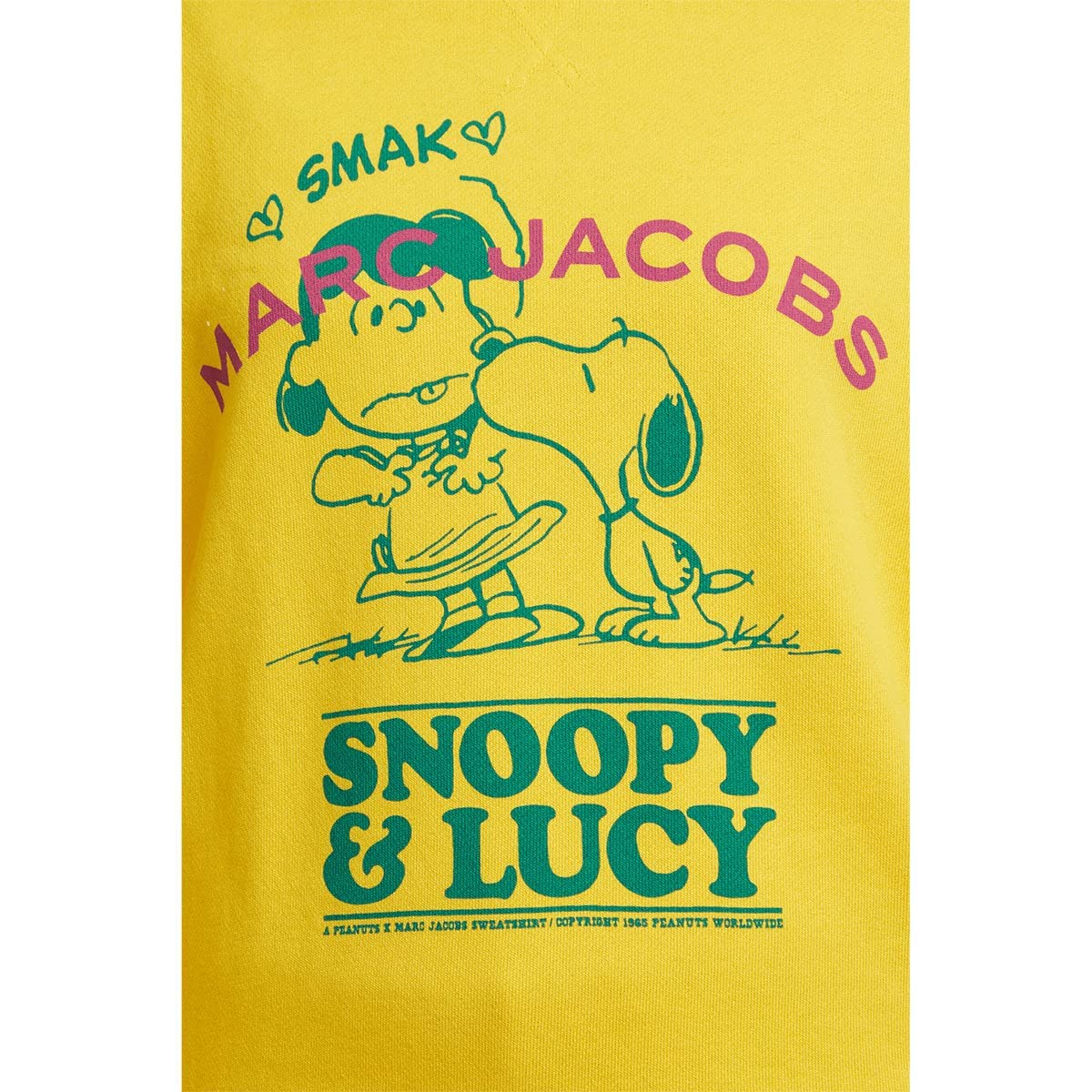 Marc Jacobs Women's x Peanuts I Fall in Love Crew Sweatshirt, Yellow, M