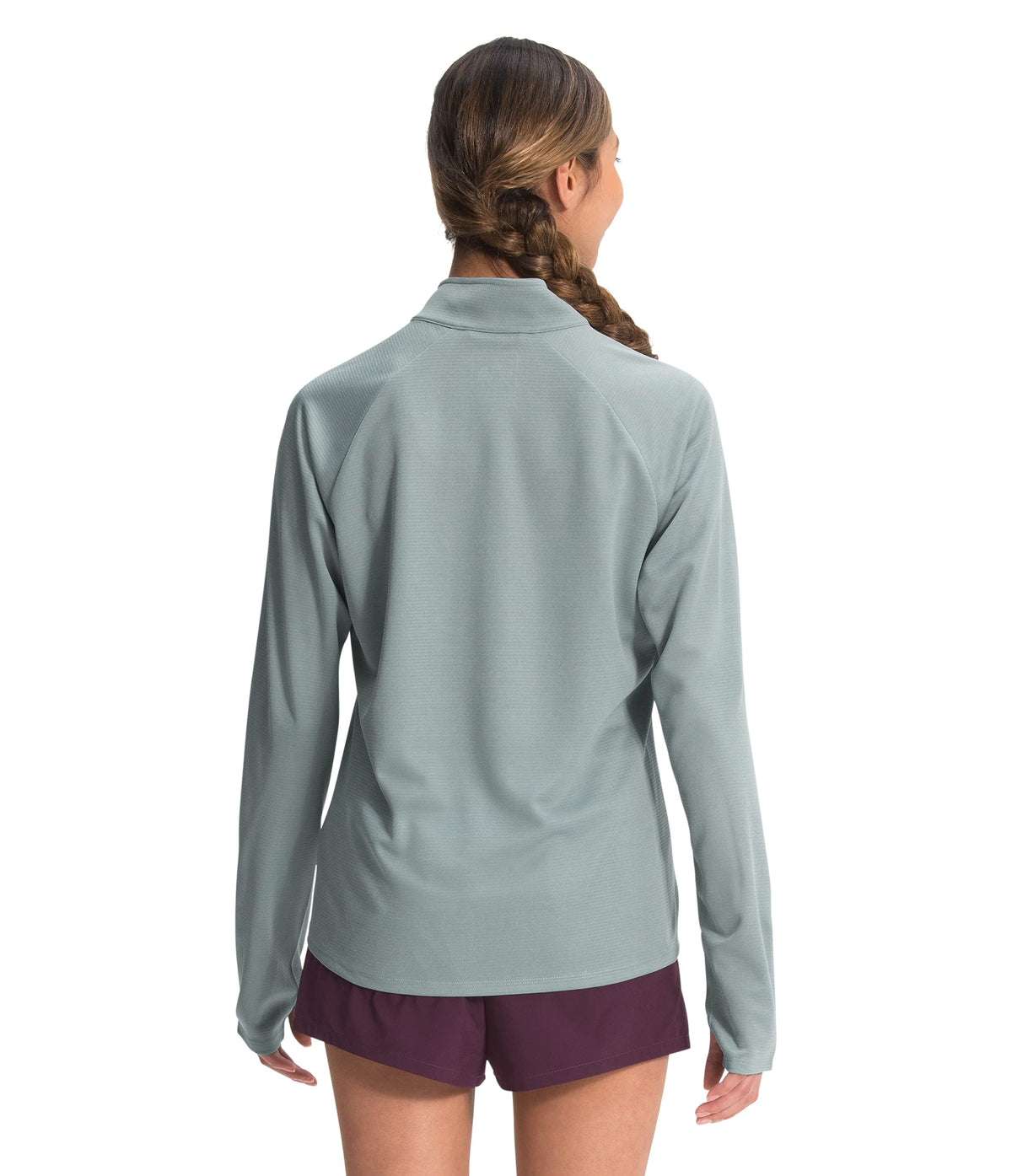 THE NORTH FACE Women's Wander ¼ Zip Sweatshirt, Silver Blue Heather, Small