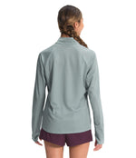 THE NORTH FACE Women's Wander ¼ Zip Sweatshirt, Silver Blue Heather, Large