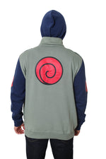 Ripple Junction Naruto Shippuden Kakashi Hatake Cosplay Military-Style Men's Hoodie With Headband (Green, XX-Large)