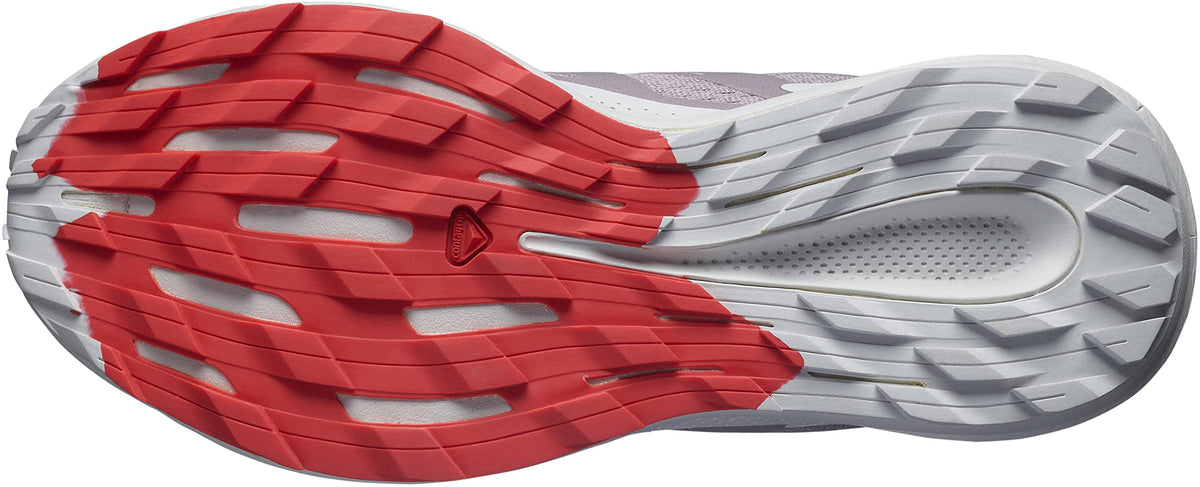 SALOMON Women's Leisure and Sportwear Sneaker, Quail Lunar Rock Poppy Red, 8.5 AU